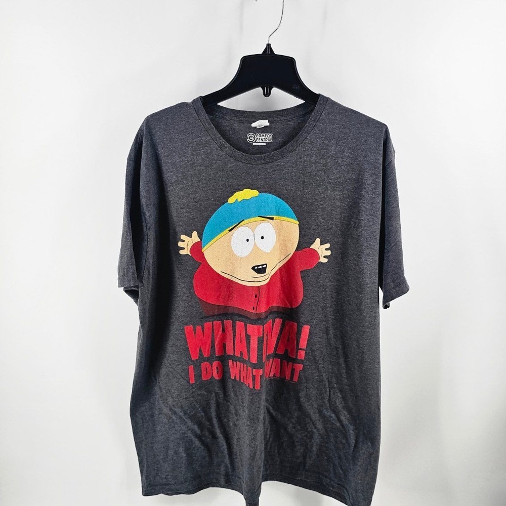 Comedy Central South Park Cartman T-Shirt Mens 2XL Grey Whateva Graphic Tee
